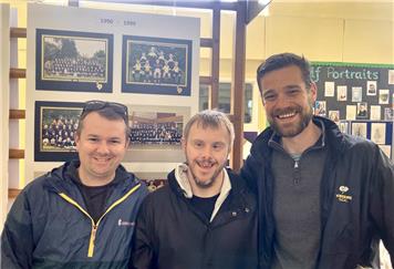 FOOTBALL'S COMING HOME - REUNION CAPTURED AT SCHOOL EXHIBITION