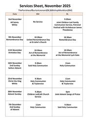 NOVEMBER REFLECTIONS AT THE VICARAGE